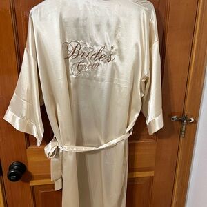 Bridal Satin Robe in Cream